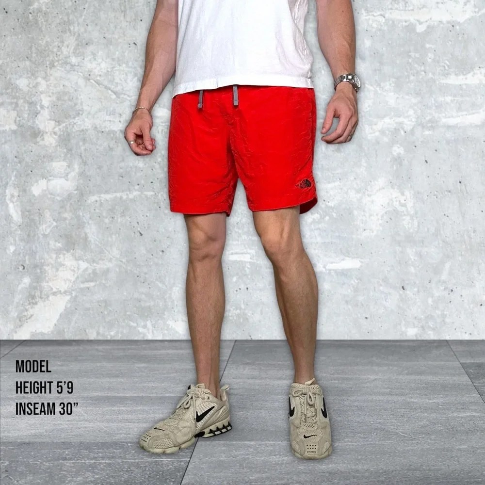 The North Face Red Nylon Shorts
